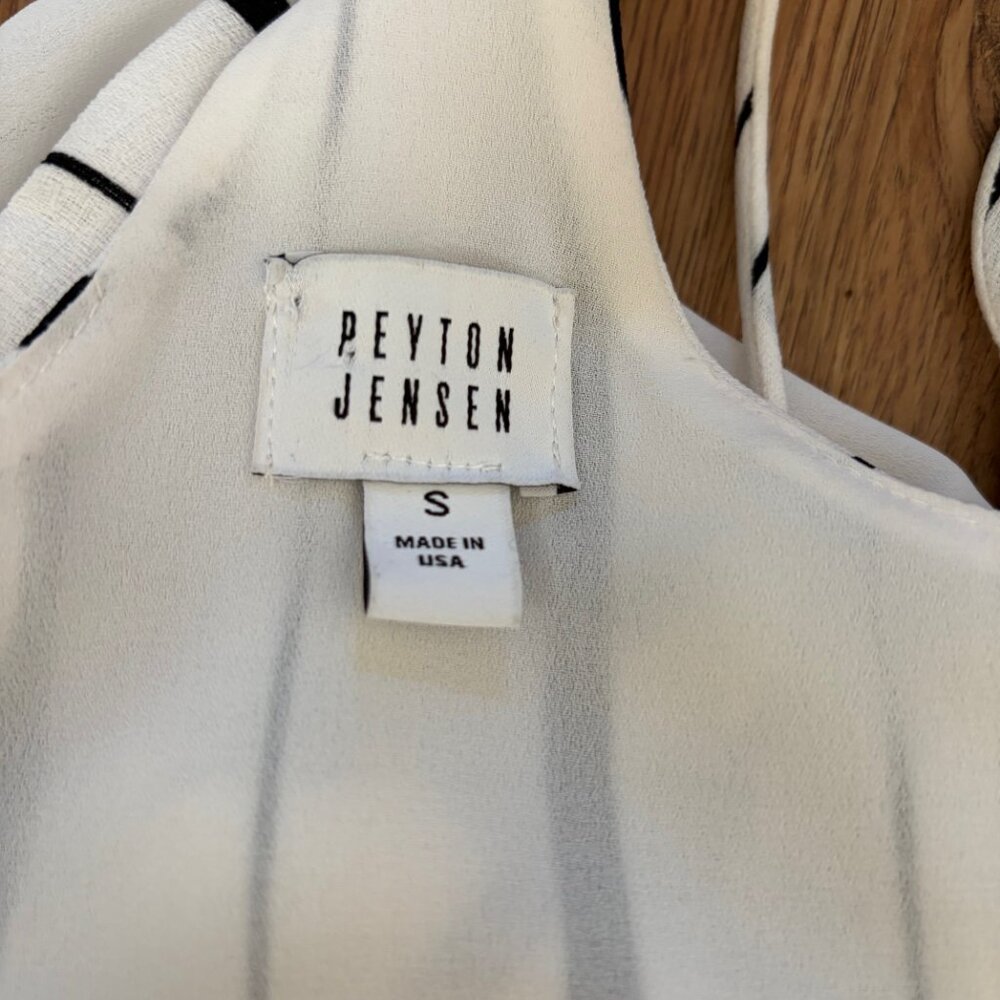 Peyton Jensen Black & White Striped Camisole Tank Top – Size S - Picture 4 of 6